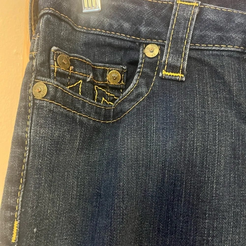 True Religion Women’s Straight Leg Blue Jeans World Tour Section Avery Size 28 - Picture 3 of 10